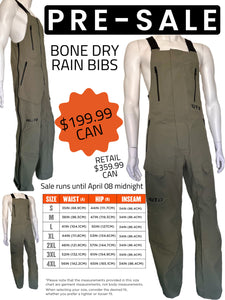Huto Lifestyle Bone Dry Rain Bibs - PRE-SALE - $199.99 - Shipping Late May