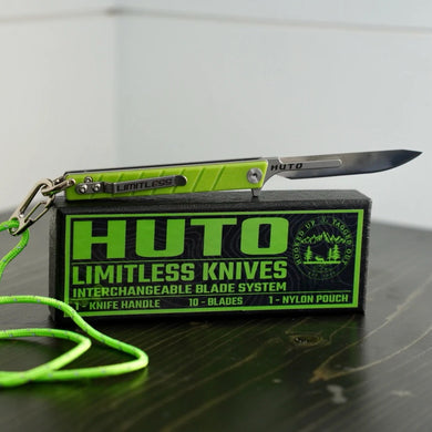 HUTO Lime Green Limited Edition Limitless Folding Replaceable Blade Knives