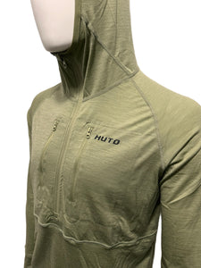 Merino Wool 150GSM Base Layer Hoodie - Olive Color