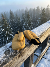 Load image into Gallery viewer, Sherpa lined Leather Mitten Glove