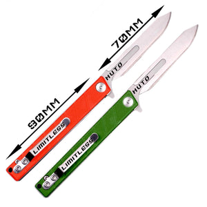 HUTO Lime Green Limited Edition Limitless Folding Replaceable Blade Knives