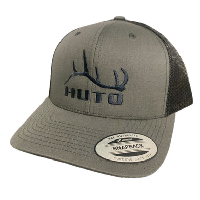 Snap back elk antler hat 