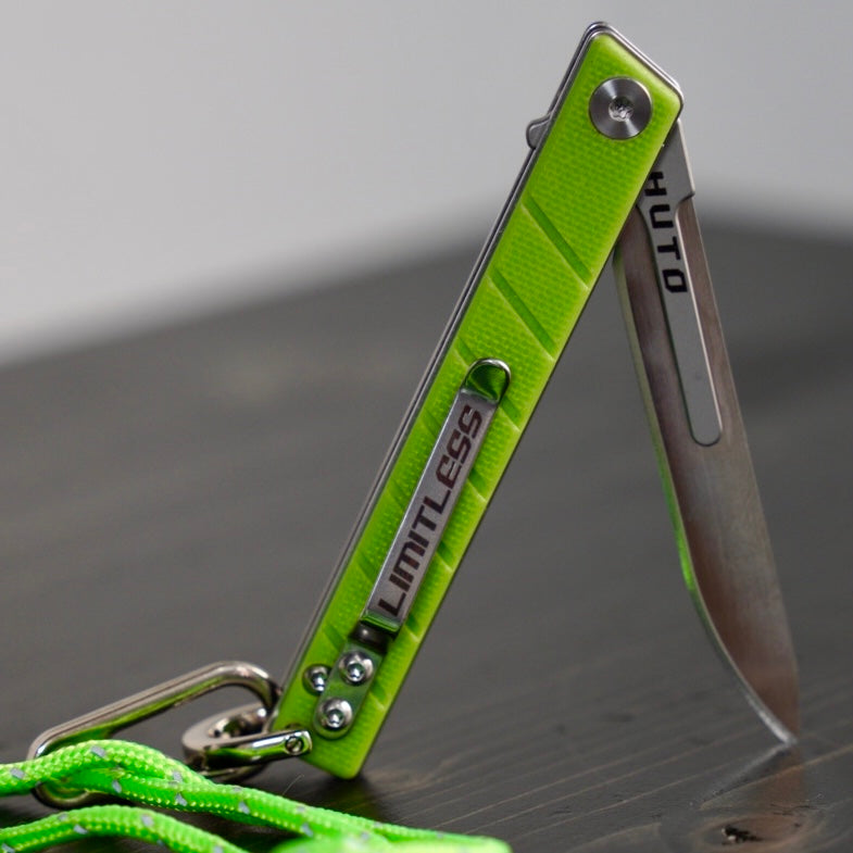 HUTO Coyote Kid Lime Green Limited Edition Limitless Folding Replaceable Blade Knives