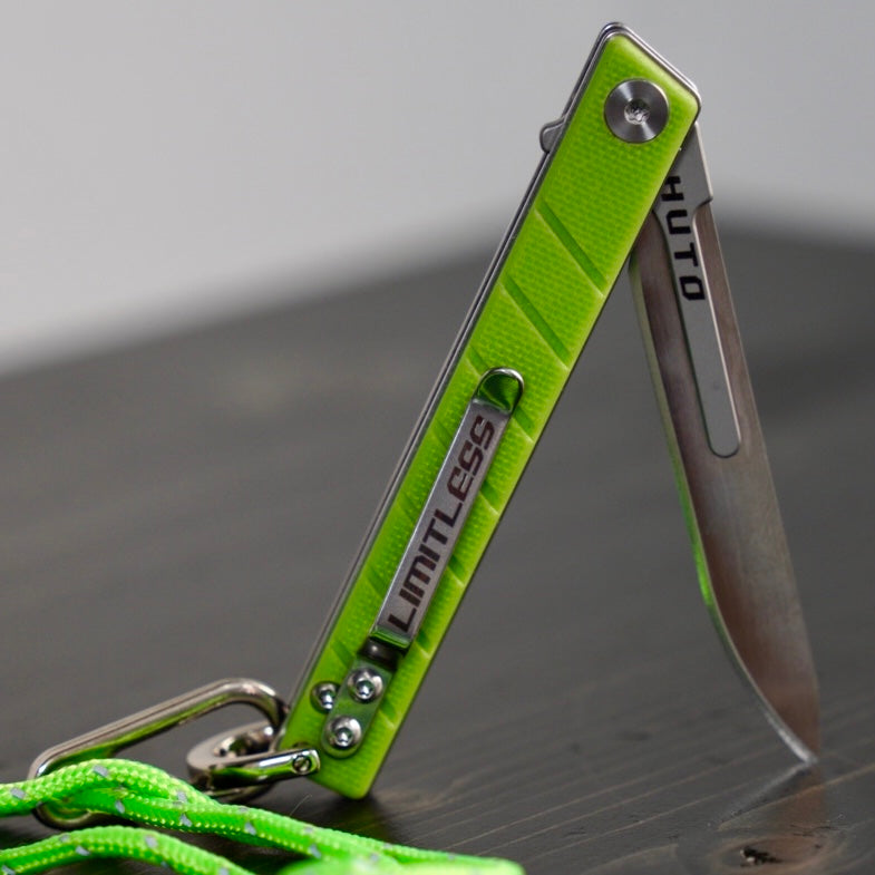 HUTO Coyote Kid Lime Green Limited Edition Limitless Folding Replaceable Blade Knives